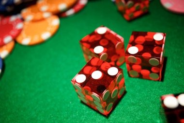 Sic Bo layout showing dice outcomes and payout zones on a professional gaming table